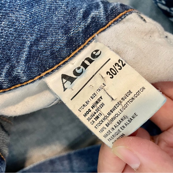 ACNE Moc Hurry ripped straight jeans size 30/32 - Picture 6 of 13